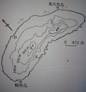 中华人民共和国钓鱼岛等高线地形图