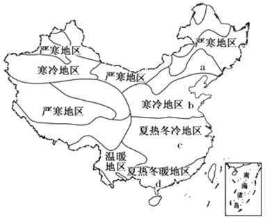 【单选题】读建筑气候区划图,完成下面小题.